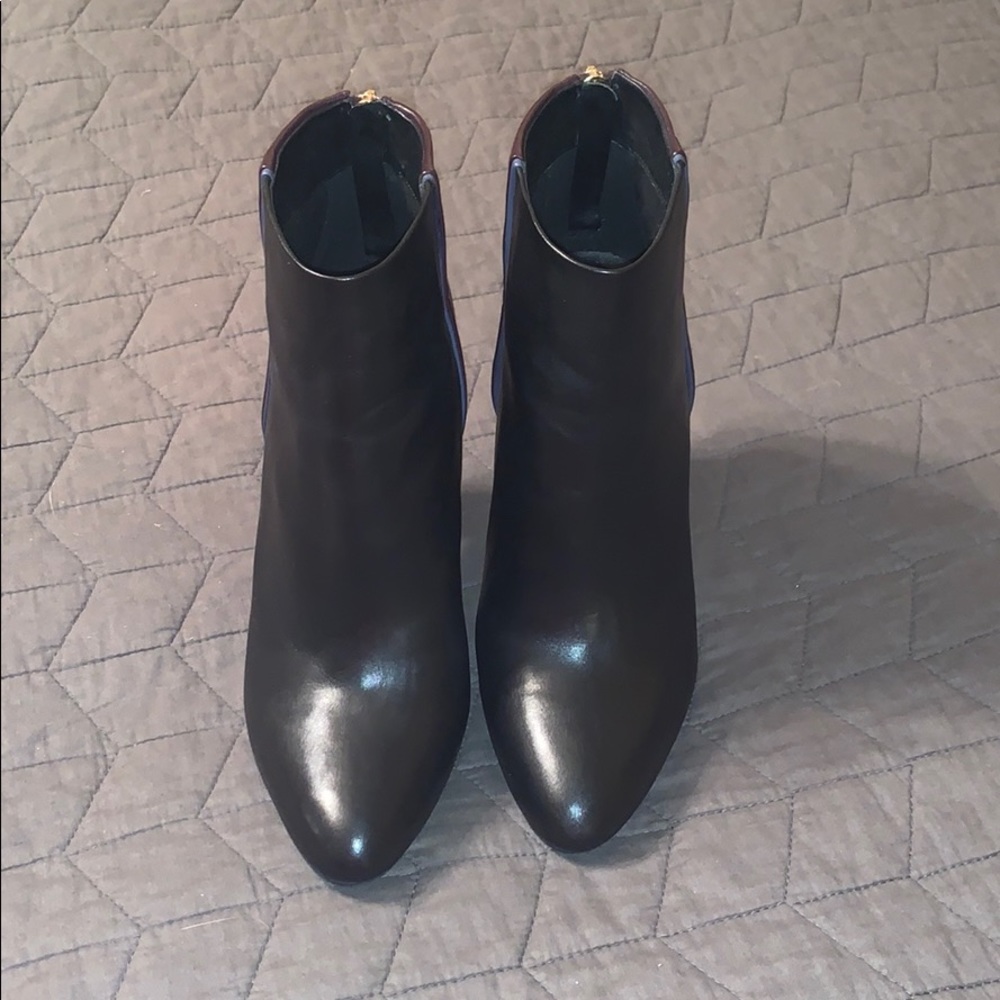 Cabi Booties - Black and Burgundy